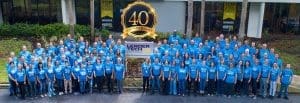 Leader Tech employees celebrating 40 years of business